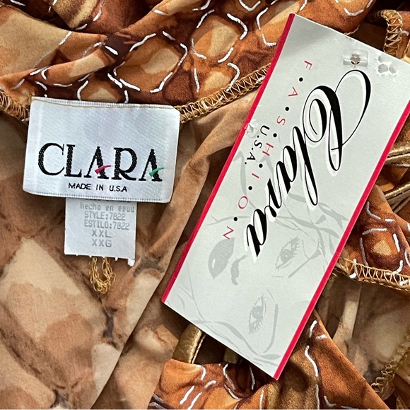 NWT Clara Fashion  Abstract Print Sleeveless Top Sz XXL - Picture 3 of 17